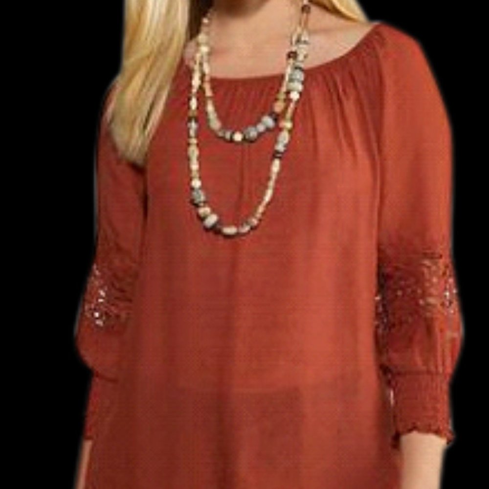 Plus Size Crochet Sleeve Top